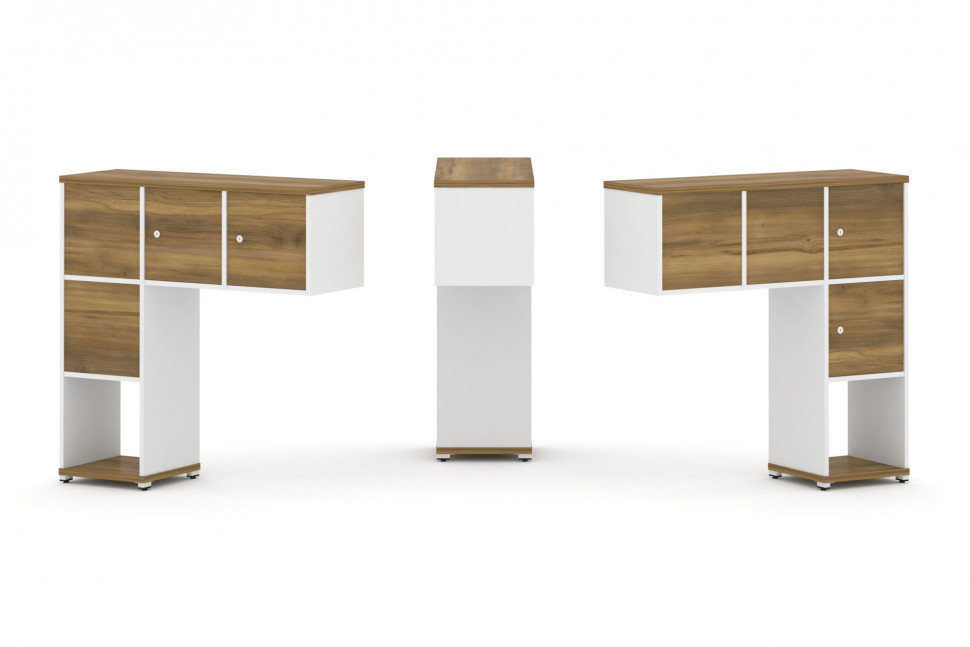 Concept Надставка низкая CN.DNN-002 Сандал Янтарный/Белый Бриллиант/Металл Белый 1099*365*1130