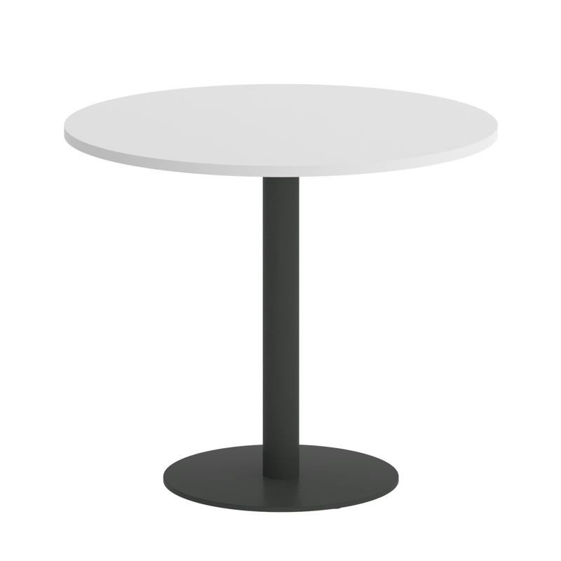 Riva Стол круглый А.СПРГ-1 Белый/Металл Антрацит 900*900*750