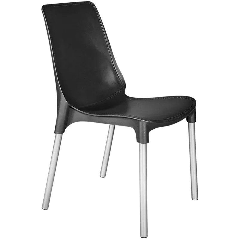 Стул для столовых EL_SHT-S75 пластик черный/хром лак 987234