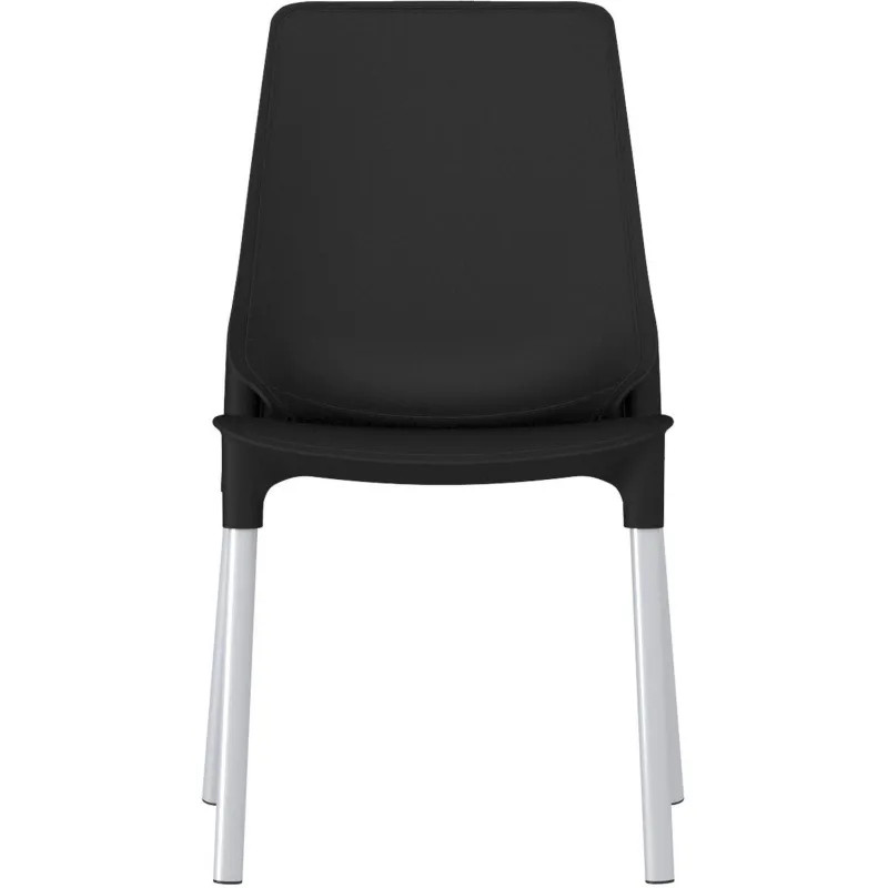 Стул для столовых EL_SHT-S75 пластик черный/хром лак 987234
