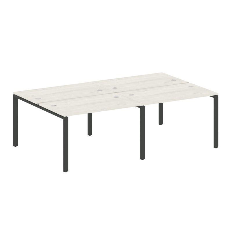 Metal System Рабочая станция на 4 места на П-образном м/к БП.СМ-4.2 Дуб Наварра/Металл Антрацит 2400 Metal System Рабочая станция на 4 места на П-образном м/к БП.СМ-4.2 Дуб Наварра/Металл Антрацит 2400