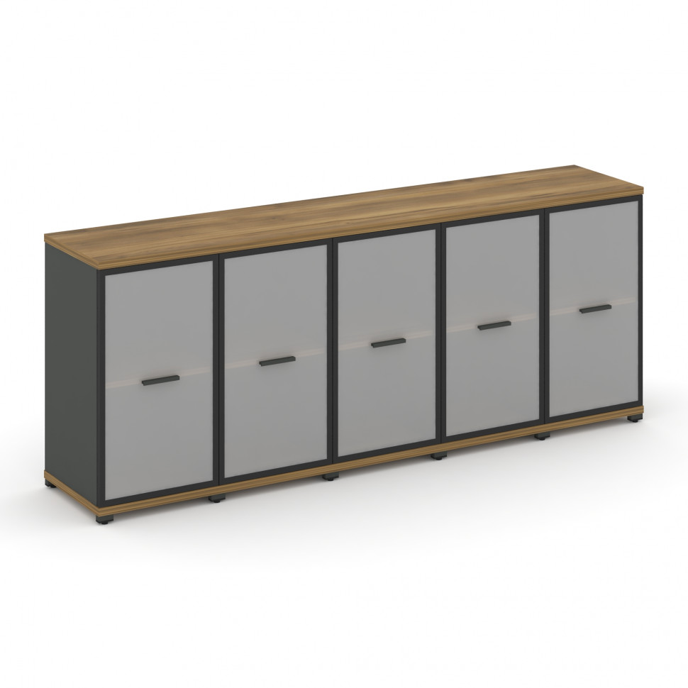 Concept Шкаф 5 узких секций, 2 ниши CN.STU-253 RMB A Сандал Янтарный/Антрацит/Металл Антрацит/Сатин