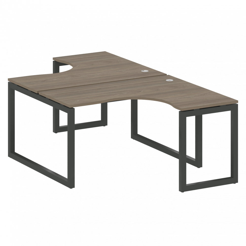 Metal System Quattro Рабочая станция криволинейная на О-образном м/к 50БО.РАС-СА-2.3 Вяз Благородный