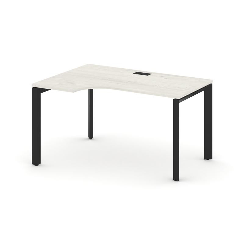 Style Project Стол рабочий эргономичный SN-59P.SPA-011(L) Дуб Наварра/Металл Черный/Черный Заглушка