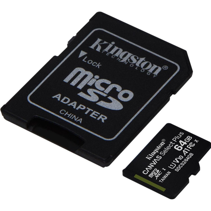 Карта памяти Kingston Canvas Select Plus microSDXC UHS-I +ад, SDCS2/64Gb