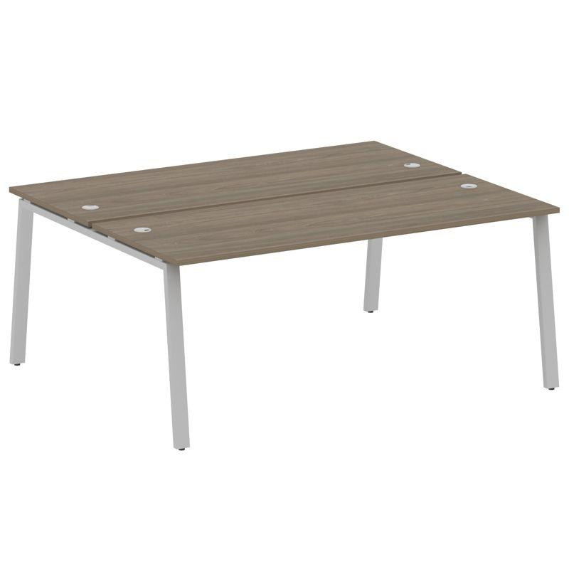 Metal System Рабочая станция на А-образном м/к БА.РАС-СП-2.5 Вяз Благородный/Металл Серый 1800*1475*