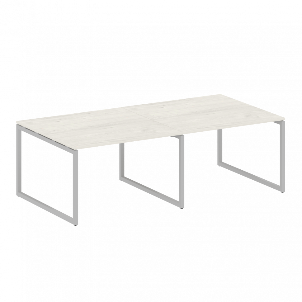 Metal System Quattro Перег. стол (2 столешницы) на О-образном м/к 40БО.ПРГ-2.2 Дуб Наварра/Металл Се