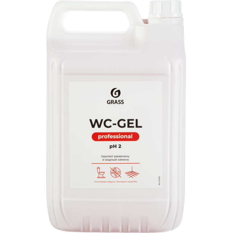 Профхим сантех кисл гель д/очистки минерал.отлож Grass/WC-GEL, 5,3кг