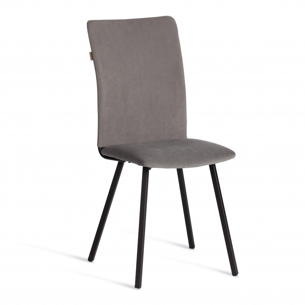 Стул обеденный La Rousse флок , серый/черный, 29, 49х50х93