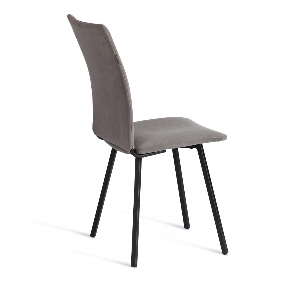 Стул обеденный La Rousse флок , серый/черный, 29, 49х50х93