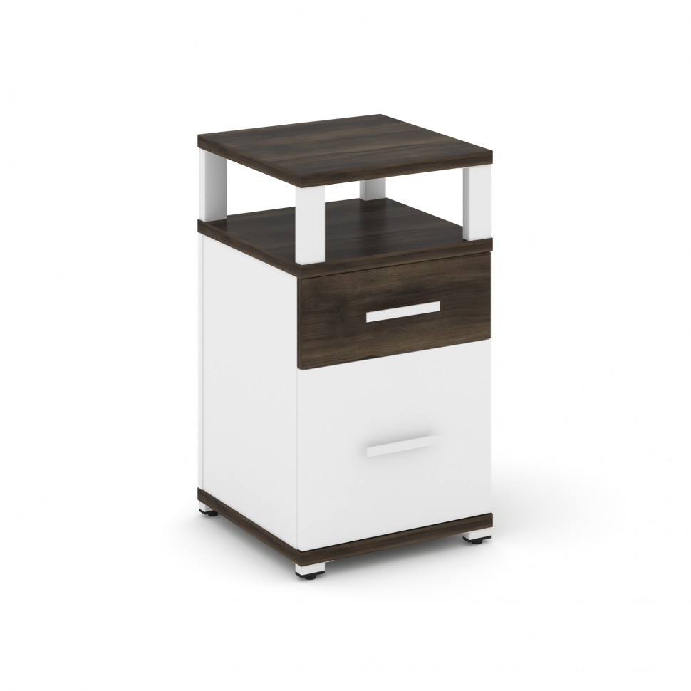 Concept Тумба приставная 1 ящ.+1 распаш. фасад с надставкой CN.TUP-006 W Дуб Мали/Белый Бриллиант/Ме Concept Тумба приставная 1 ящ.+1 распаш. фасад с надставкой CN.TUP-006 W Дуб Мали/Белый Бриллиант/Ме