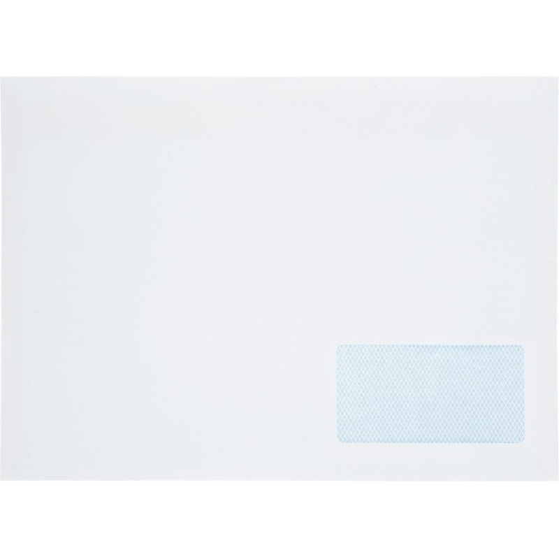 Конверт С4 BUSINESSPOST стрип прав.ниж окно (55x110)100г/м2 250шт/уп