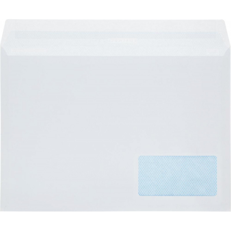 Конверт С4 BUSINESSPOST стрип прав.ниж окно (55x110)100г/м2 250шт/уп