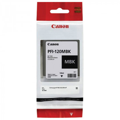 Картридж струйный CANON (PFI-120MBK) для imagePROGRAF TM-200/205/300/305, матовый черный, 130 мл, оригинальный, 2884C001