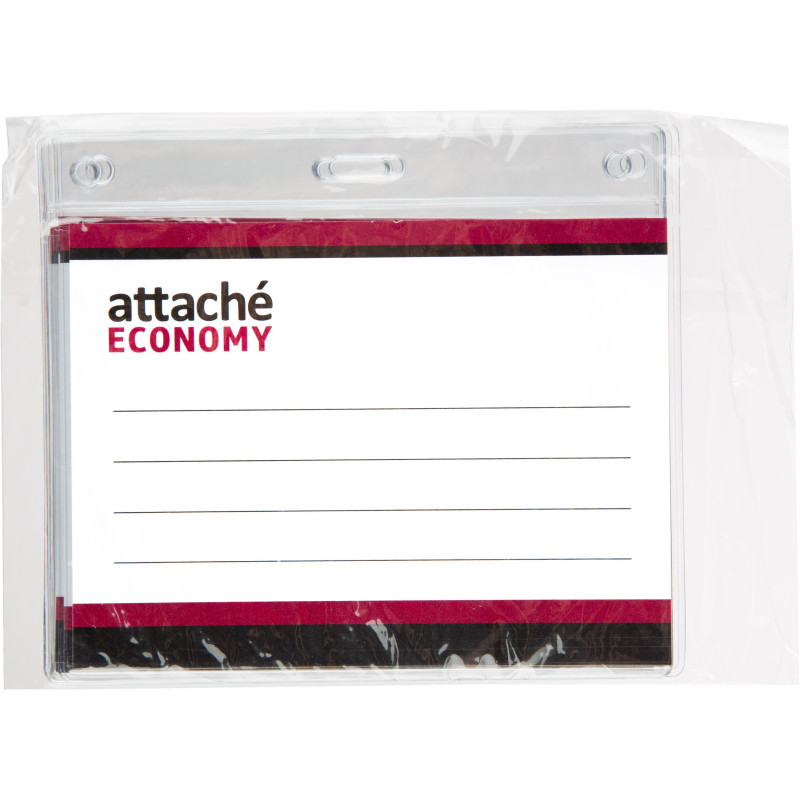 Бейдж Attache Economy 108x126 150 мкм без шнурка, вкладыш 90x120 5шт/уп
