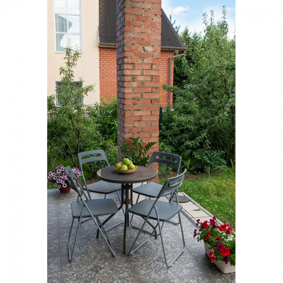 Стул XPP_Комус Мебель раскладной Folding серый