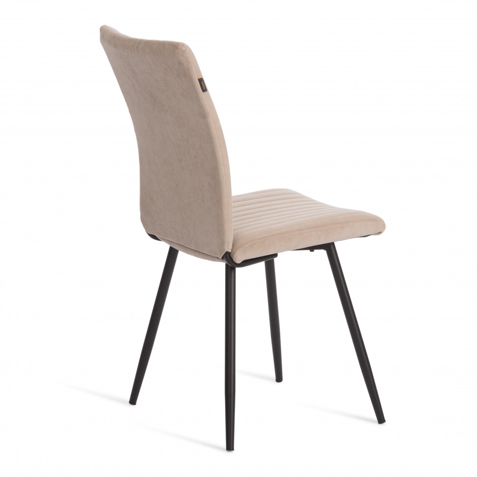 Стул обеденный Monte Carlo флок , бежевый/черный, 7, 49х51х93 см