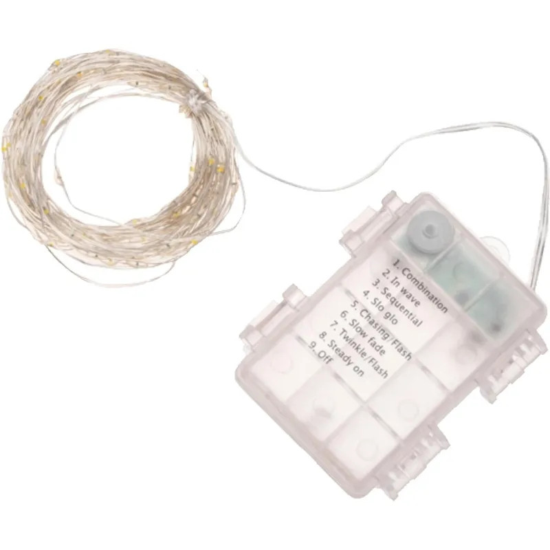 Гирлянда светодиодная Роса 10м, 100LED,цвет теплый белый,303-256