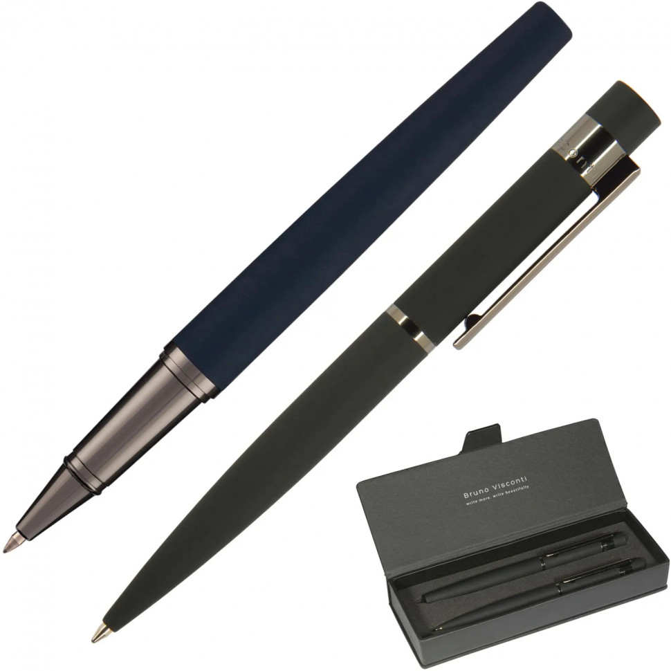 Набор VERONA:РУЧКА ШАРИК 1мм И РОЛЛЕР 0,7мм, син корп черн 20-0343/0216