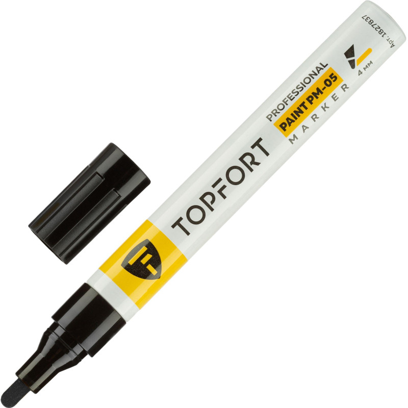 Маркер лаковый TOPFORT Paint 4 мм черный