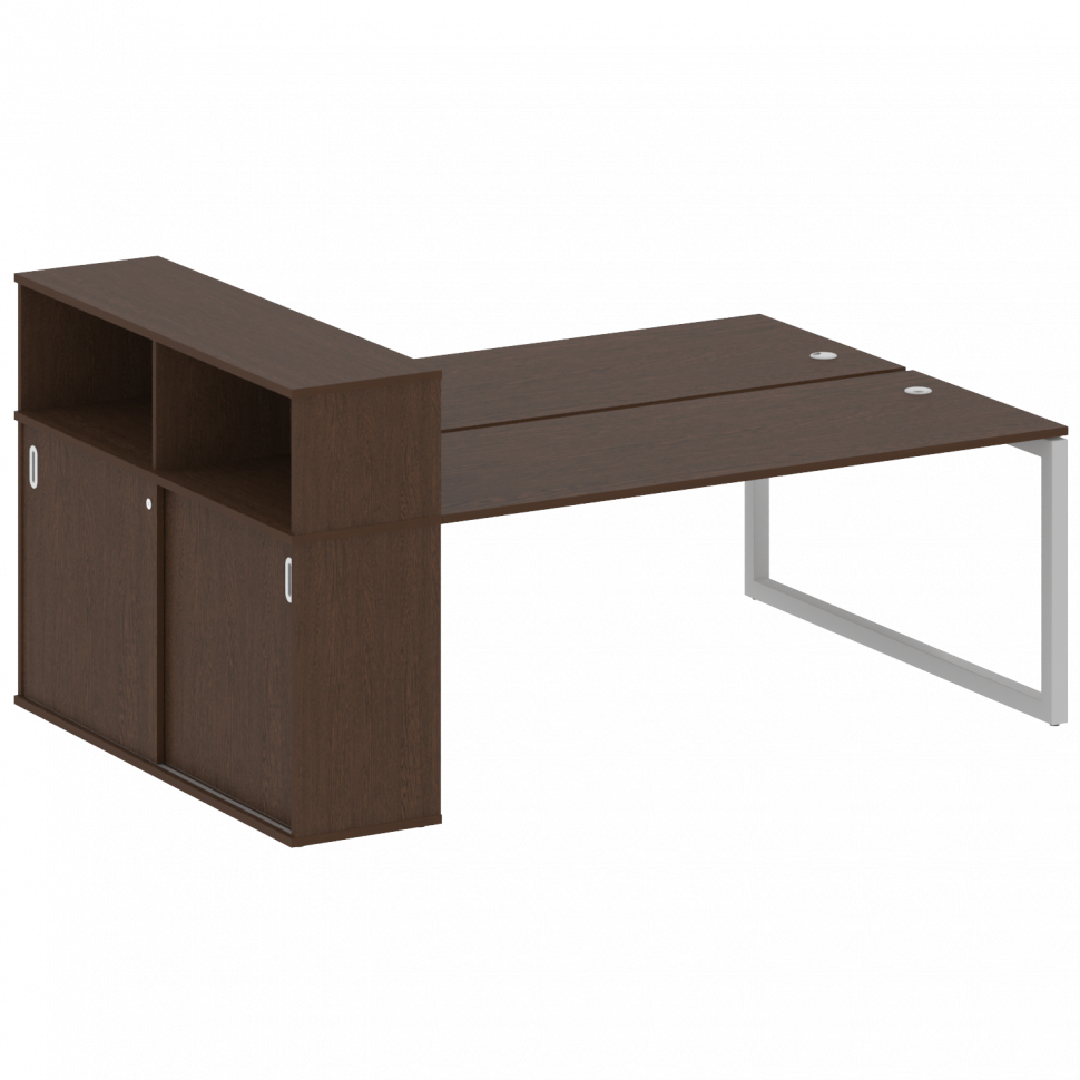 Metal System Quattro Рабочая станция с шкафом-купе на О-образном м/к 50БО.РС-СШК-2.5 Т Венге Цаво/Ме Metal System Quattro Рабочая станция с шкафом-купе на О-образном м/к 50БО.РС-СШК-2.5 Т Венге Цаво/Ме