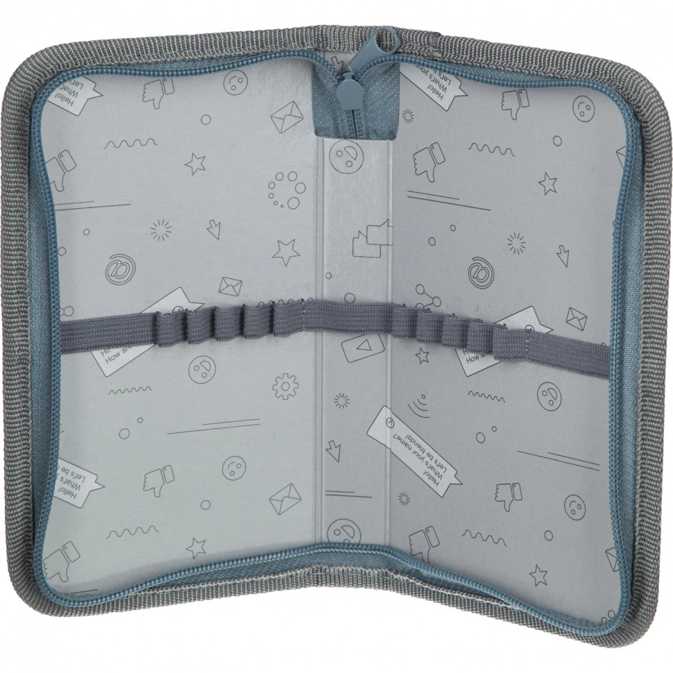 Пенал Комус Класс Idea, 1 секц., 190x110x20мм, ткань, 1554525