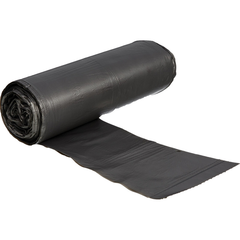 Мешки для мусора ПНД 120л 20мкм 20шт/рул черные 70x100см Amigo с ручками
