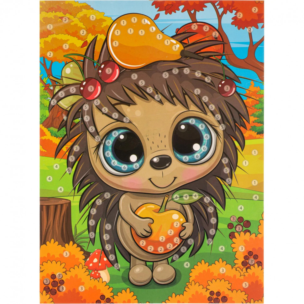 Аппликация из пайеток Ёжик МУЛЬТИ АРТ  SEQPACK-112294