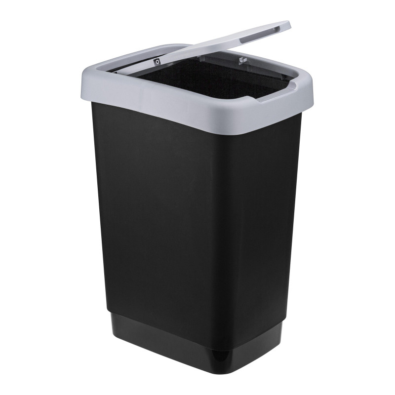 Ведро мусорное IDEA ТВИН 25л серое_СПБ