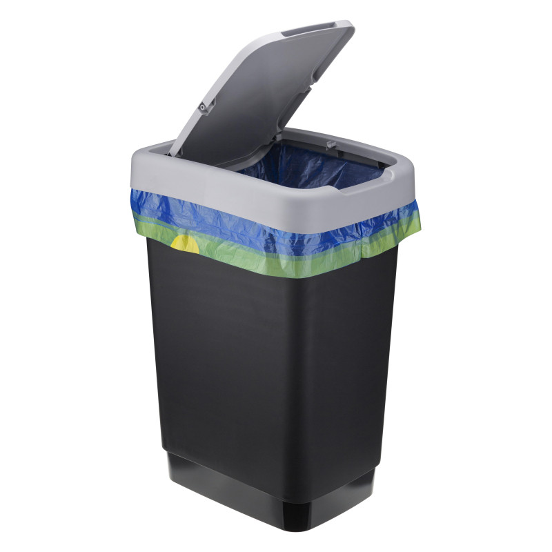 Ведро мусорное IDEA ТВИН 25л серое_СПБ