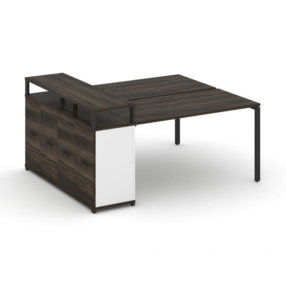 Concept Рабочая станция с опорным распаш. шкафом с верх. горизонтом  CN.DRS-223 B Дуб Мали/Белый Бри