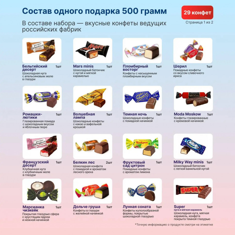 Новогодний сладкий подарок Ну, погоди! Картон 500 грамм, K065