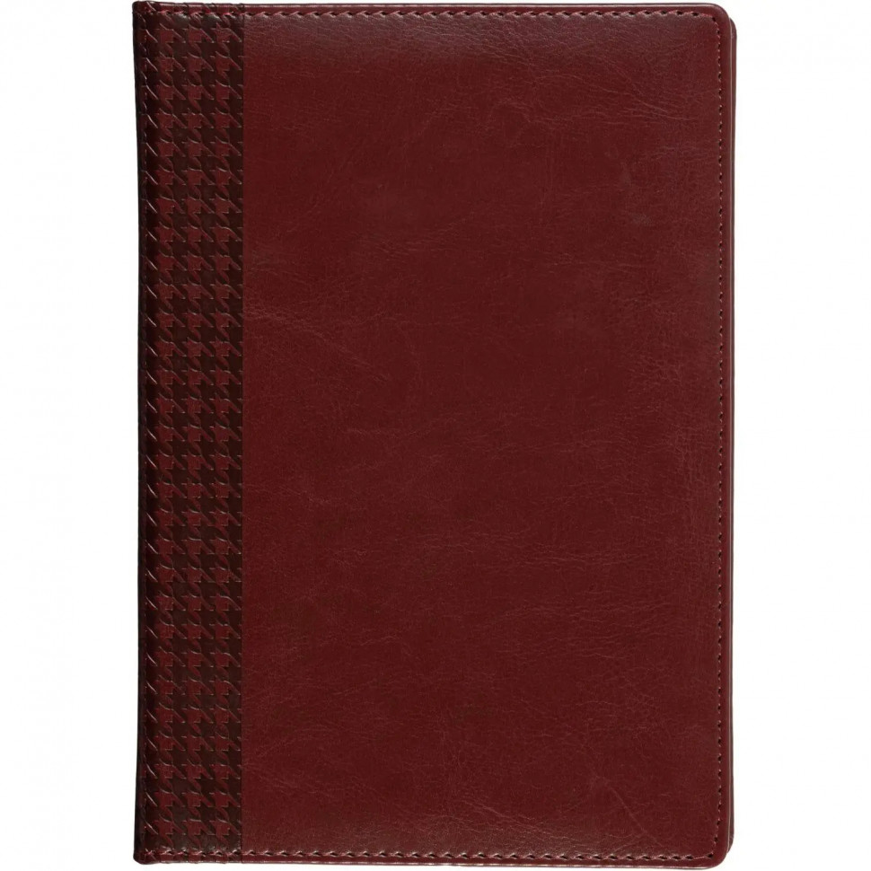 Ежедневник недатированный бордо, тв пер, 140х200, 160л, Lozanna AZ052/bordo