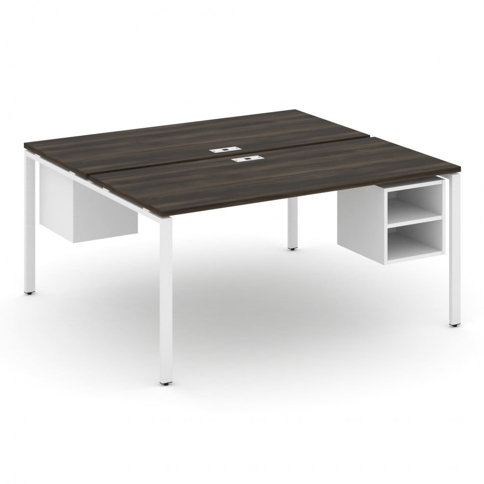 Concept Рабочая станция 2 сторонняя с подвесными тумбами на 2 места CN.DRS-108 Дуб Мали/Белый Брилли