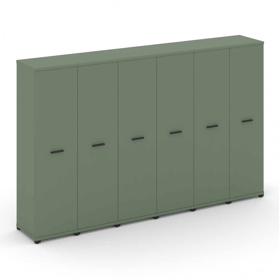 Concept Шкаф 6 узких секций, 4 ниши CN.STU-466 B Кобо/Металл Черный 2500*420*1554