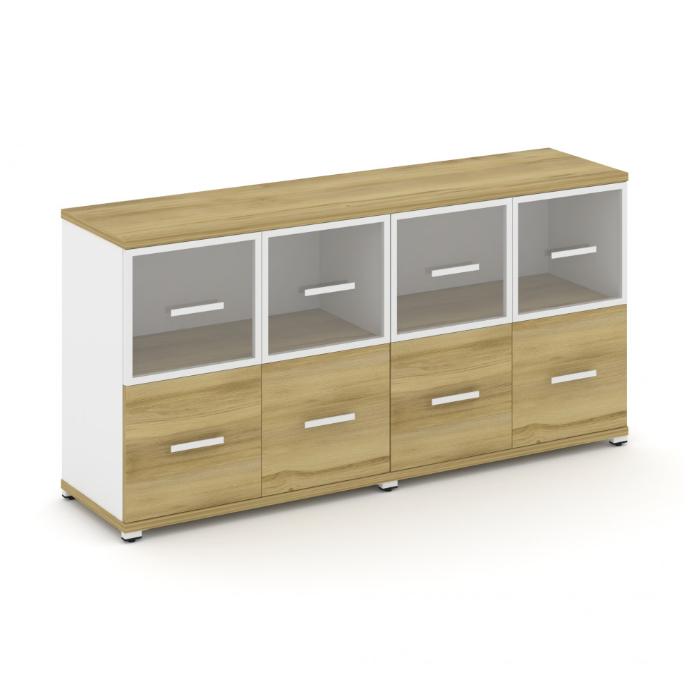 Concept Шкаф 2 широкие секции, 2 нишии CN.STS-222 RPW W Дуб Винченцо/Белый Бриллиант/Металл Белый/Пр Concept Шкаф 2 широкие секции, 2 нишии CN.STS-222 RPW W Дуб Винченцо/Белый Бриллиант/Металл Белый/Пр