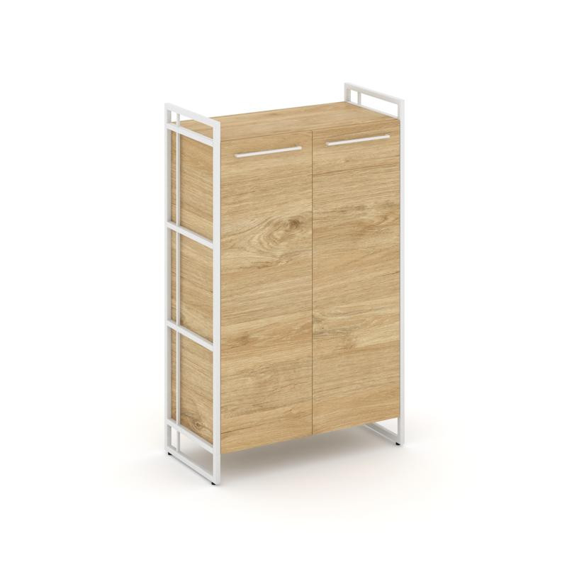 Rift Шкаф 3 ниши широкий RF.SS-31 Тиквуд Светлый/Металл Белый/Белый Ручки 798*396*1286