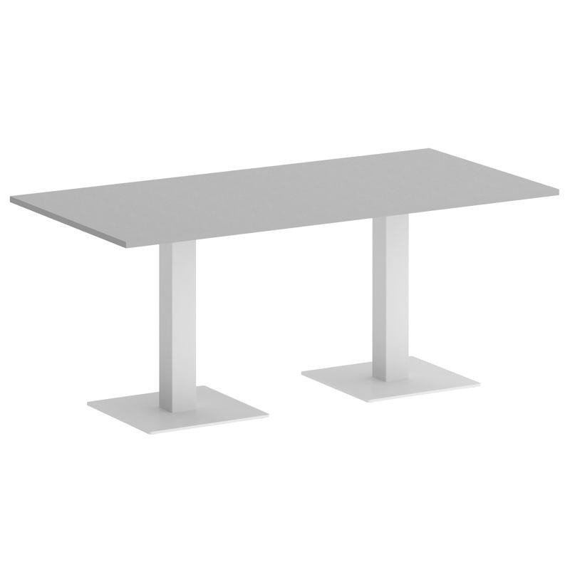 Riva Стол прямоугольный А.СПРГ-4 Серый/Металл Белый 1800*900*750