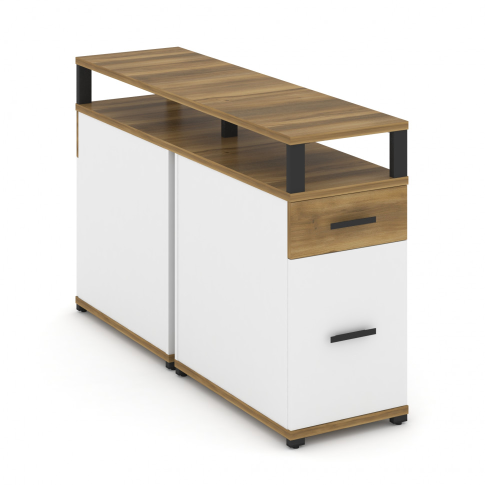 Concept Тумба двухсторонняя опорная/приставная 1 ящ.+1 распаш. фасад с надставкой. CN.DTGO-006 B Сан Concept Тумба двухсторонняя опорная/приставная 1 ящ.+1 распаш. фасад с надставкой. CN.DTGO-006 B Сан