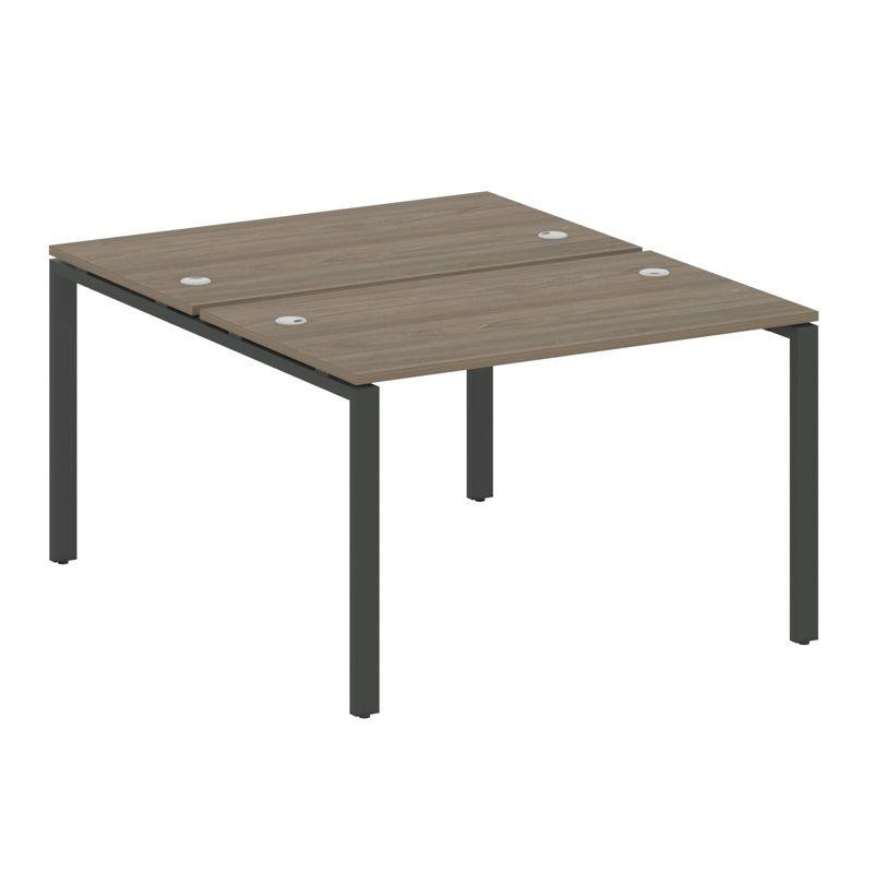 Metal System Рабочая станция на П-образном м/к БП.РАС-СП-2.2 Вяз Благородный/Металл Антрацит 1200*14