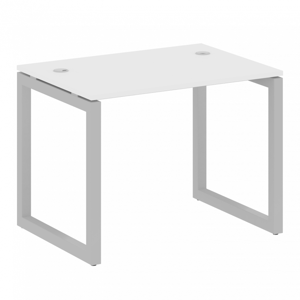 Metal System Quattro Стол письменный на О-образном м/к 50БО.СП-1 Белый/Металл Серый 1000*720*750
