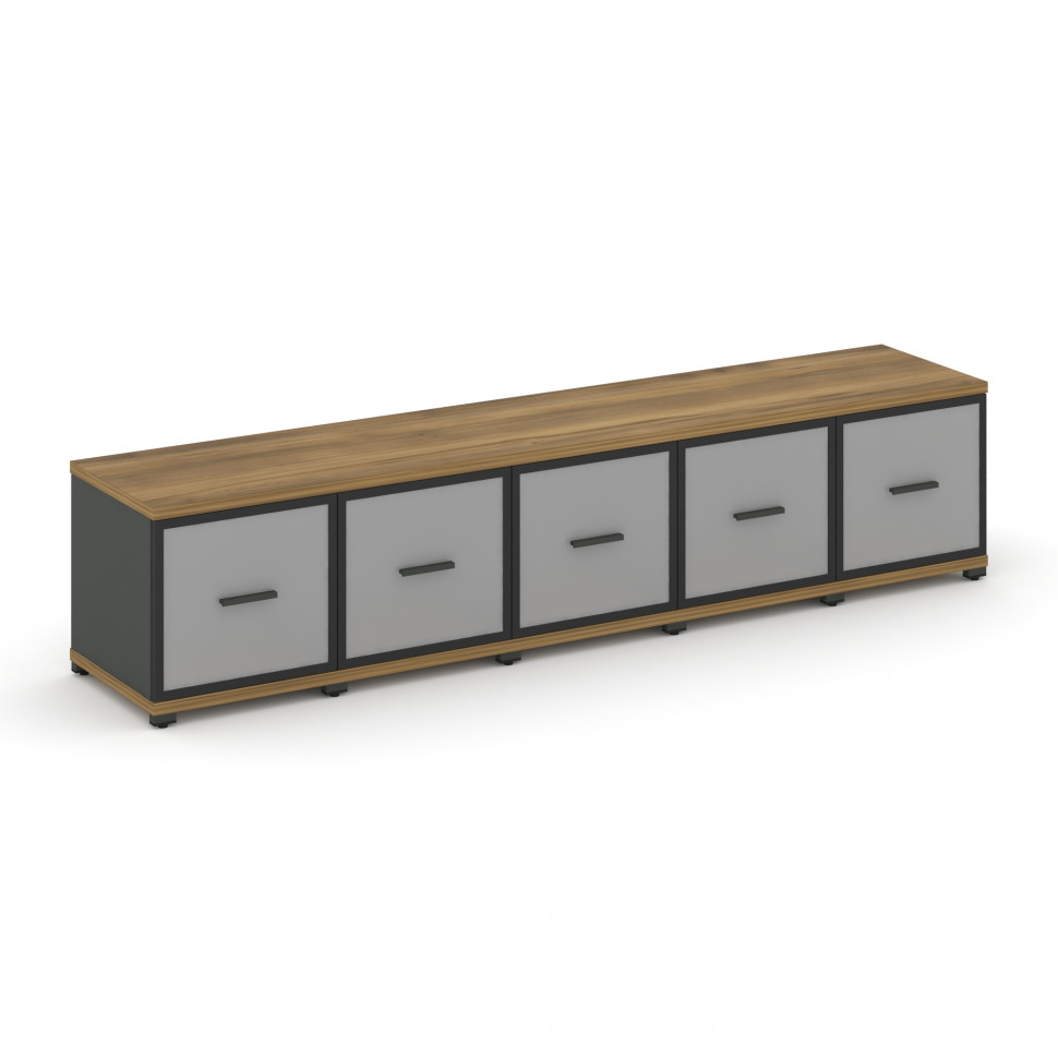 Concept Шкаф 5 узких секций, 1 ниша CN.STU-153 RMB A Сандал Янтарный/Антрацит/Металл Антрацит/Сатин