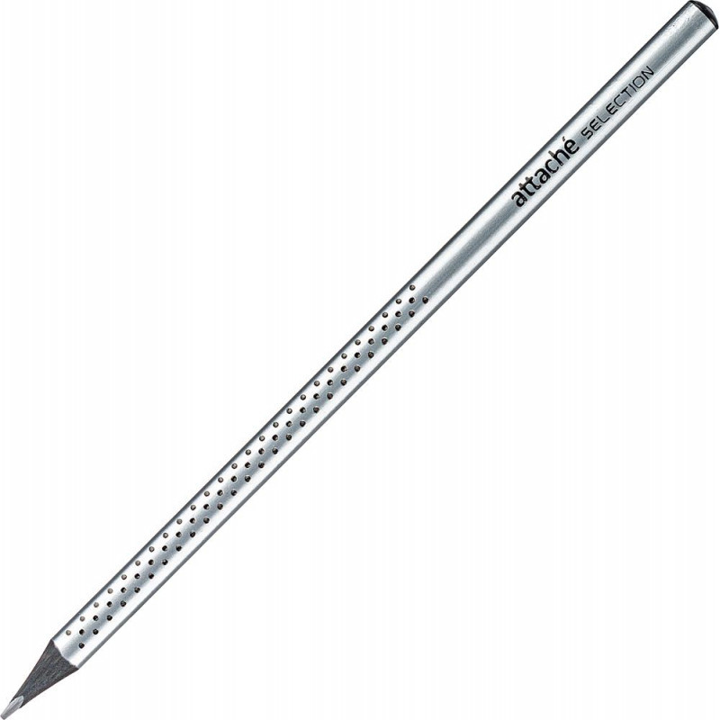 Карандаш чернографитный Attache Selection Prime,б/ласт,HB,сереб.кор.в точку
