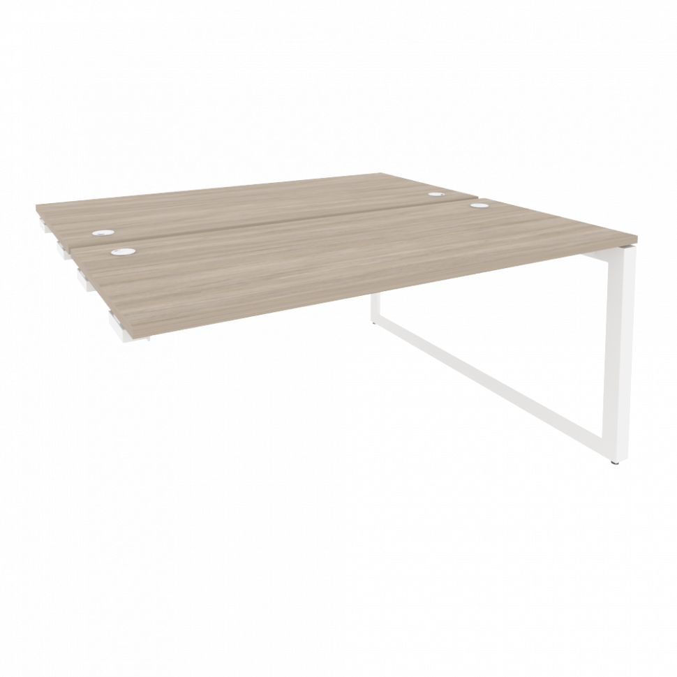 Onix Стол-приставка двойной на О-образном м/к к опорым элем. O.MO-D.SPR-4.7 Дуб Аттик/Металл Белый 1 Onix Стол-приставка двойной на О-образном м/к к опорым элем. O.MO-D.SPR-4.7 Дуб Аттик/Металл Белый 1