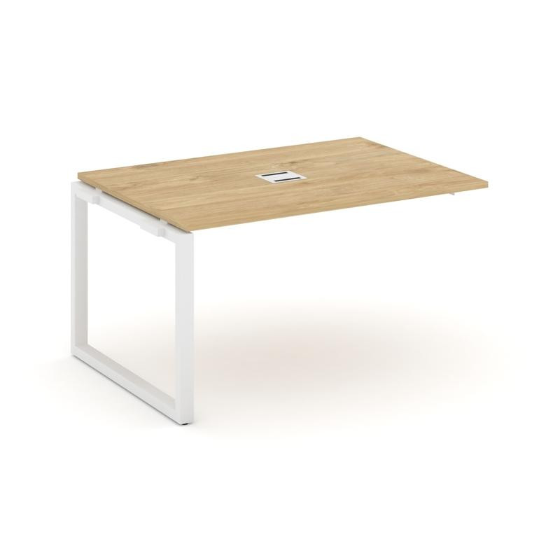 Style Project Проходной наб. элем. перег. стола SN-59O.NSPRG-004 Тиквуд Светлый/Металл Белый 1580*98