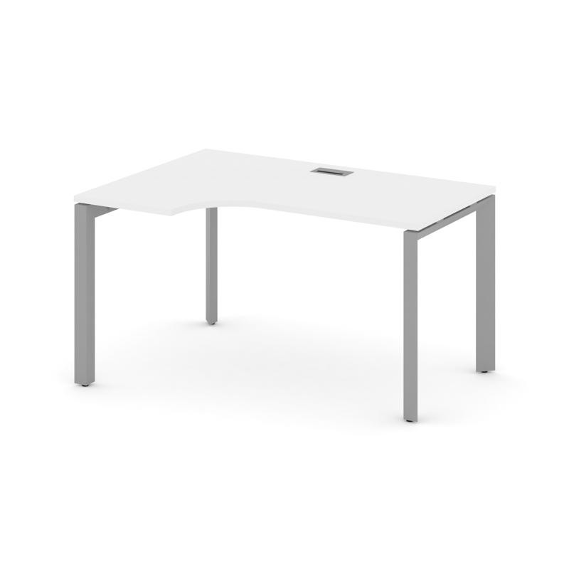 Style Project Стол рабочий эргономичный SN-59P.SPA-002(L) Белый/Металл Серый/Серебро Заглушка 1580*6