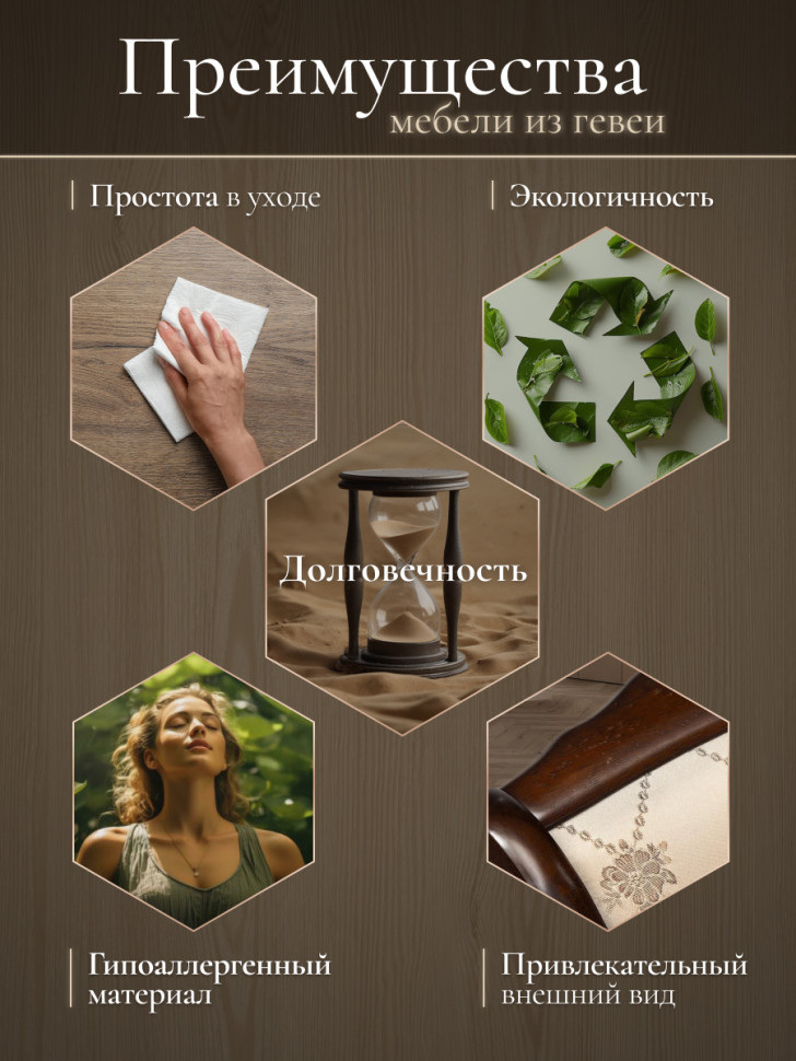 Стул Geneva ( GN-SC ) дерево гевея, 46х52х96см, Tobacco, ткань золотистые цветы (SK-GF)