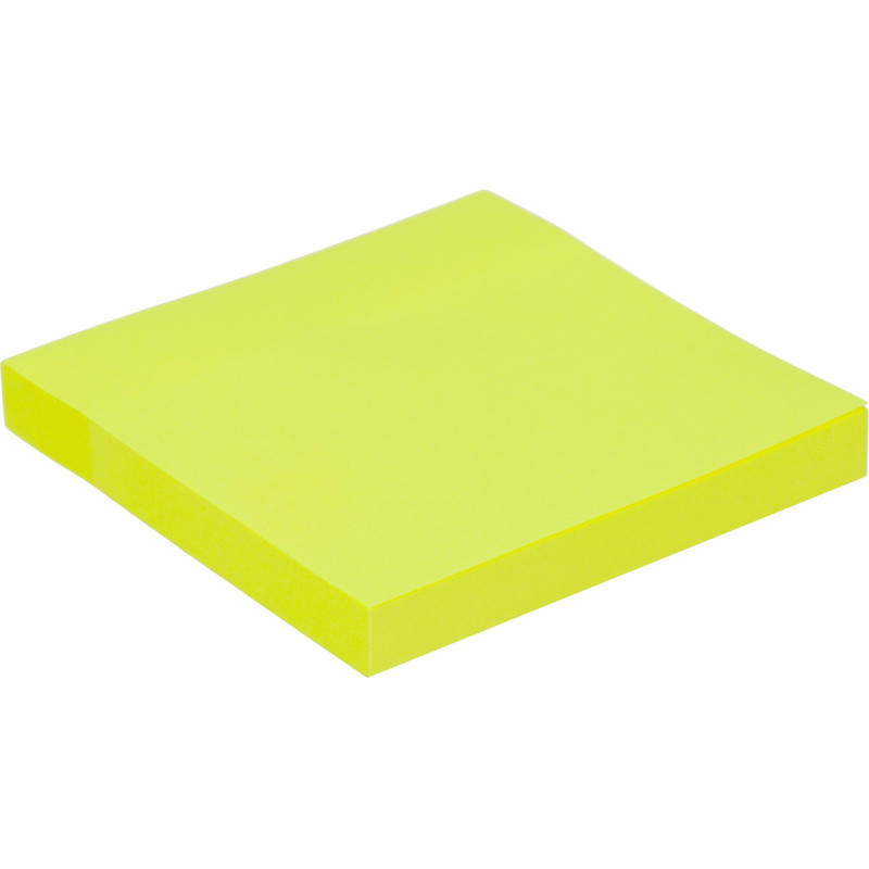 Стикеры Attache с клеев. краем 76х76, неон, желтый 100л