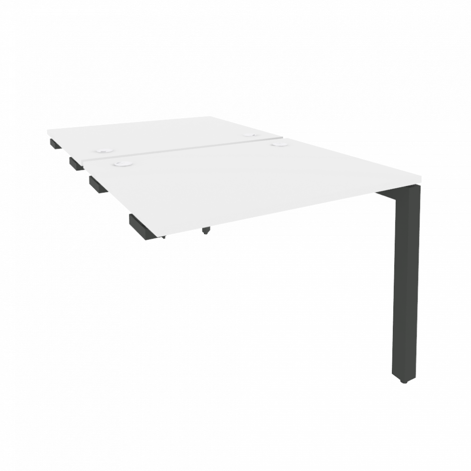 Onix Стол-приставка двойной на П-образном м/к к опорным элем. O.MP-D.SPR-1.8 Белый Бриллиант/Металл Onix Стол-приставка двойной на П-образном м/к к опорным элем. O.MP-D.SPR-1.8 Белый Бриллиант/Металл