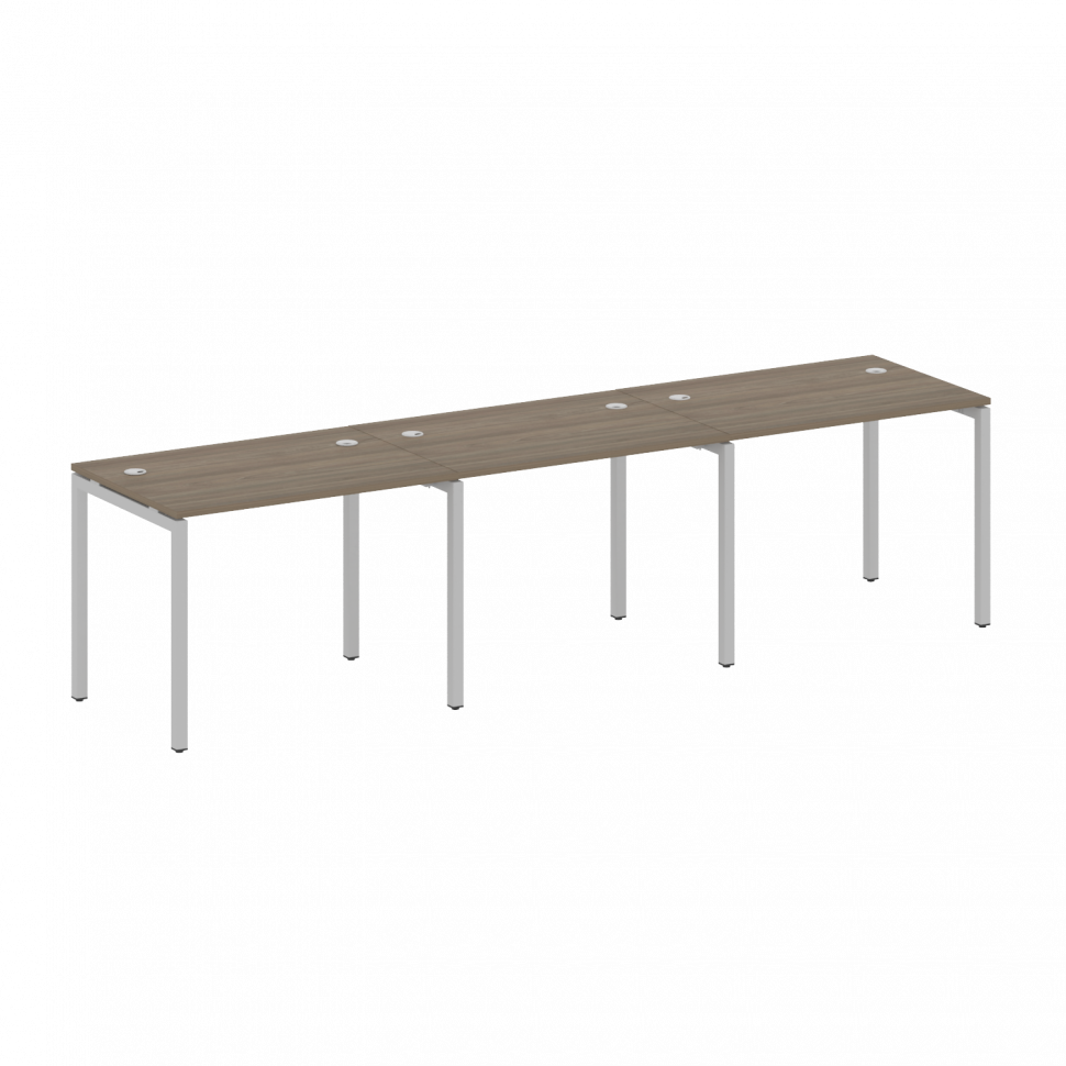 Metal System Quattro Рабочая станция на 3 места на П-образном м/к 40БП.СМ-3.1 Вяз Благородный/Металл Metal System Quattro Рабочая станция на 3 места на П-образном м/к 40БП.СМ-3.1 Вяз Благородный/Металл